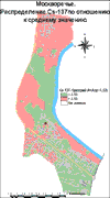Cs-137 distribution comparing with average
